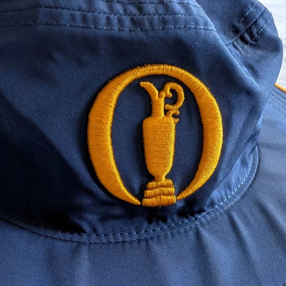 The Open Championship New Era Golf Sun Hat Navy Blue Yellow OneSize NWT